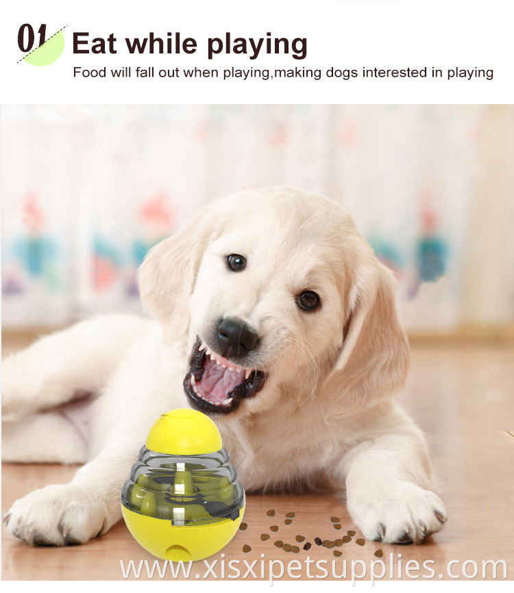 Factory Wholesale Multicolor Pet Dog Tumbler Ball Toy Interactive Dog Food Dispenser Treat Toy